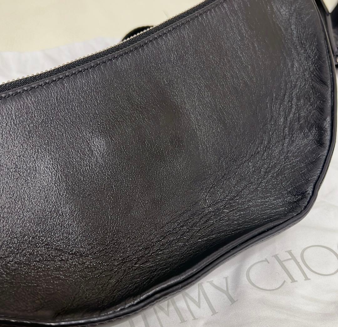 【美品】JIMMY CHOO ジミーチュウ JCスタッズ付 ボディバッグ