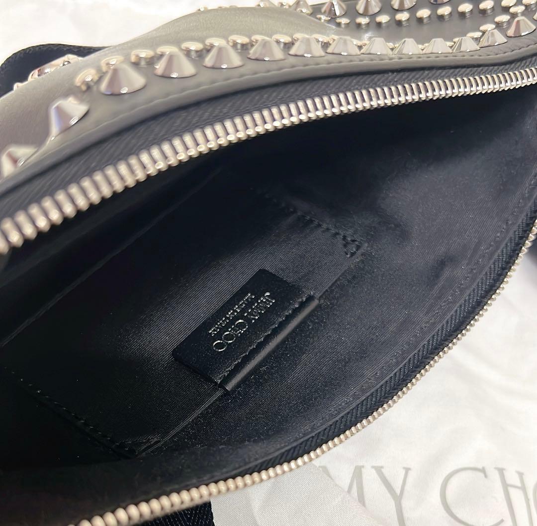 【美品】JIMMY CHOO ジミーチュウ JCスタッズ付 ボディバッグ