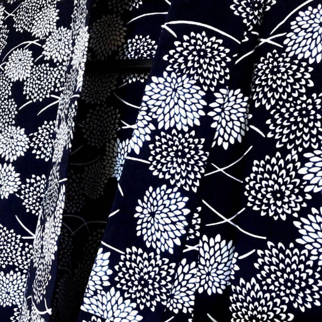 ご提案価格にてご案内です　浴衣 本染め 大菊 露芝 レトロモダン 高級浴衣 木綿