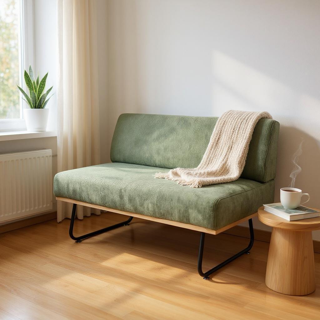 送料無料【新品訳あり】幅105cm コーデュロイ生地 2P ソファ　アウトレット