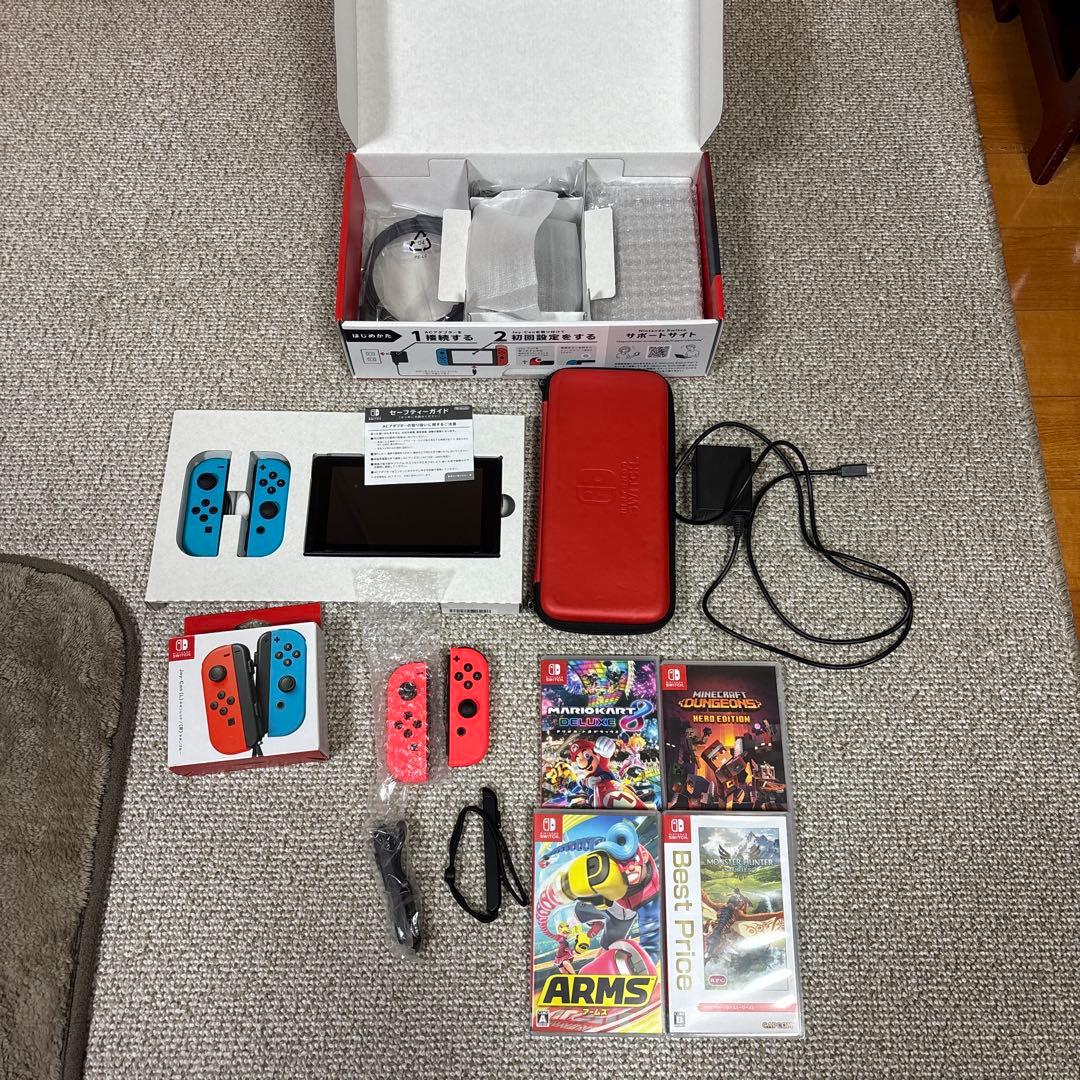 ニンテンドースイッチ　バッテリー強化版　ソフト付き