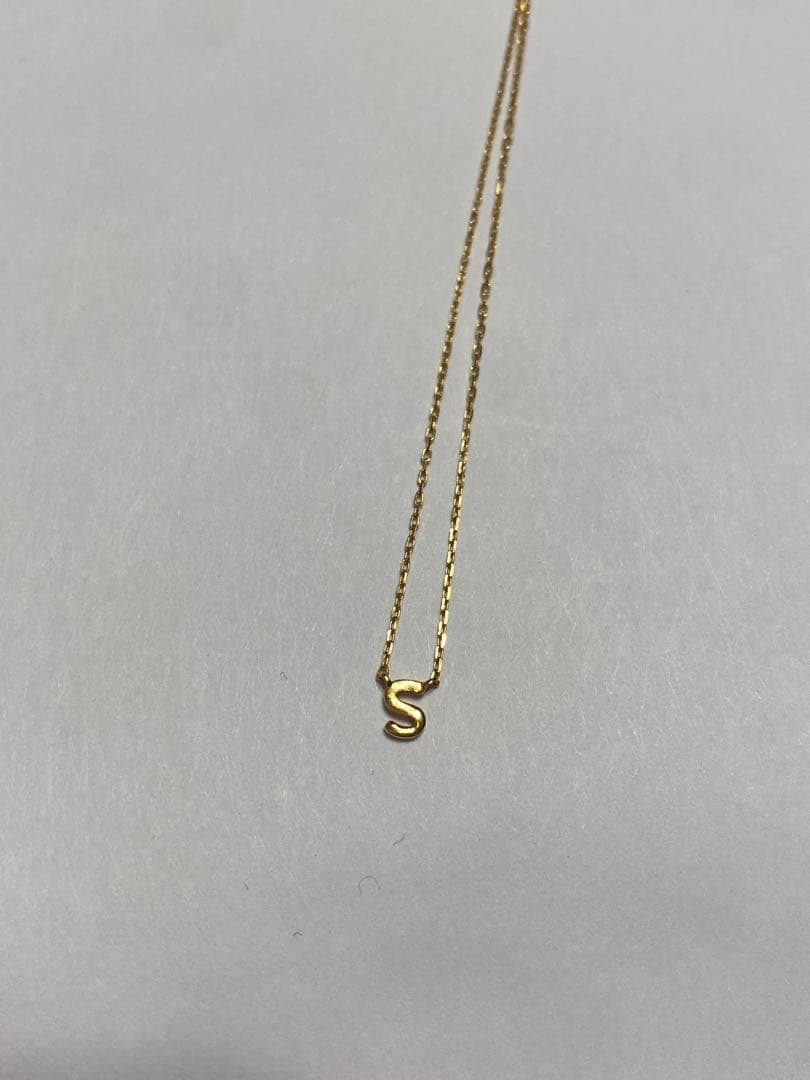 K18イエローゴールド イニシャルネックレス S 40.0cm