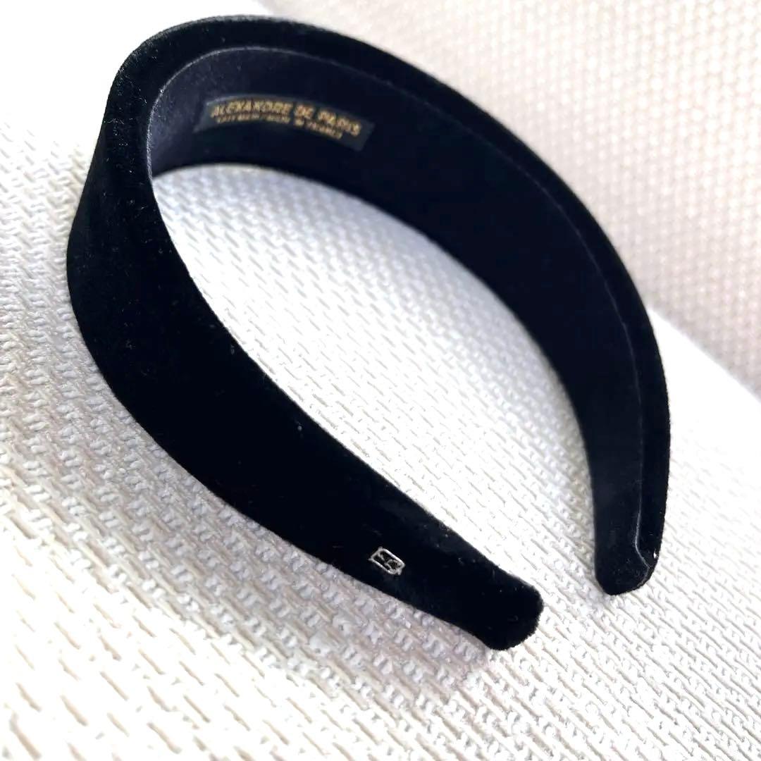 アレクサンドルドゥパリ　ベロアカチューシャ　THB-18554-40 ブラック