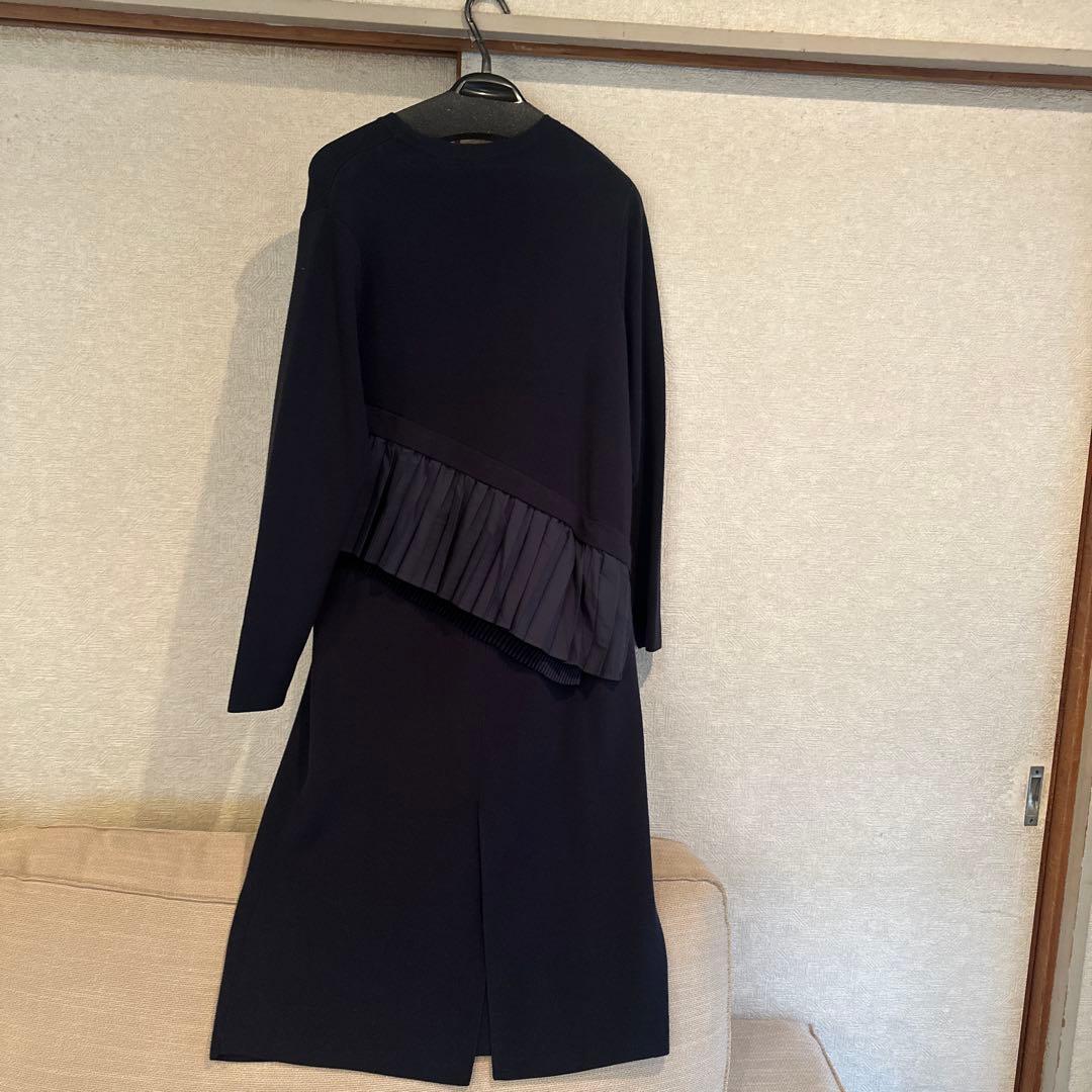 ELENDEEK フリル付き長袖ニットワンピース 新品未使用