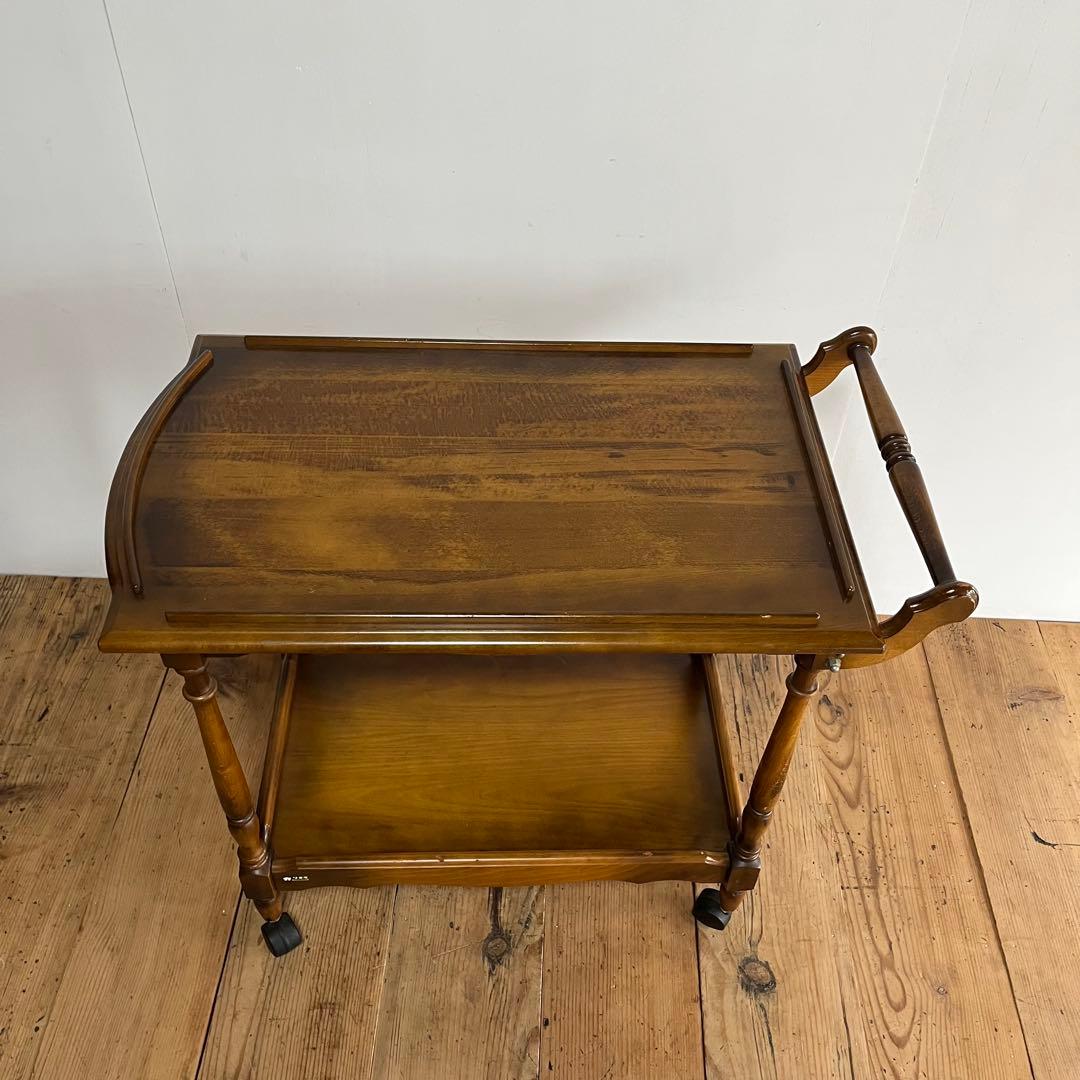 オールド カリモク キッチンワゴン 棚 カート 昭和レトロ z800