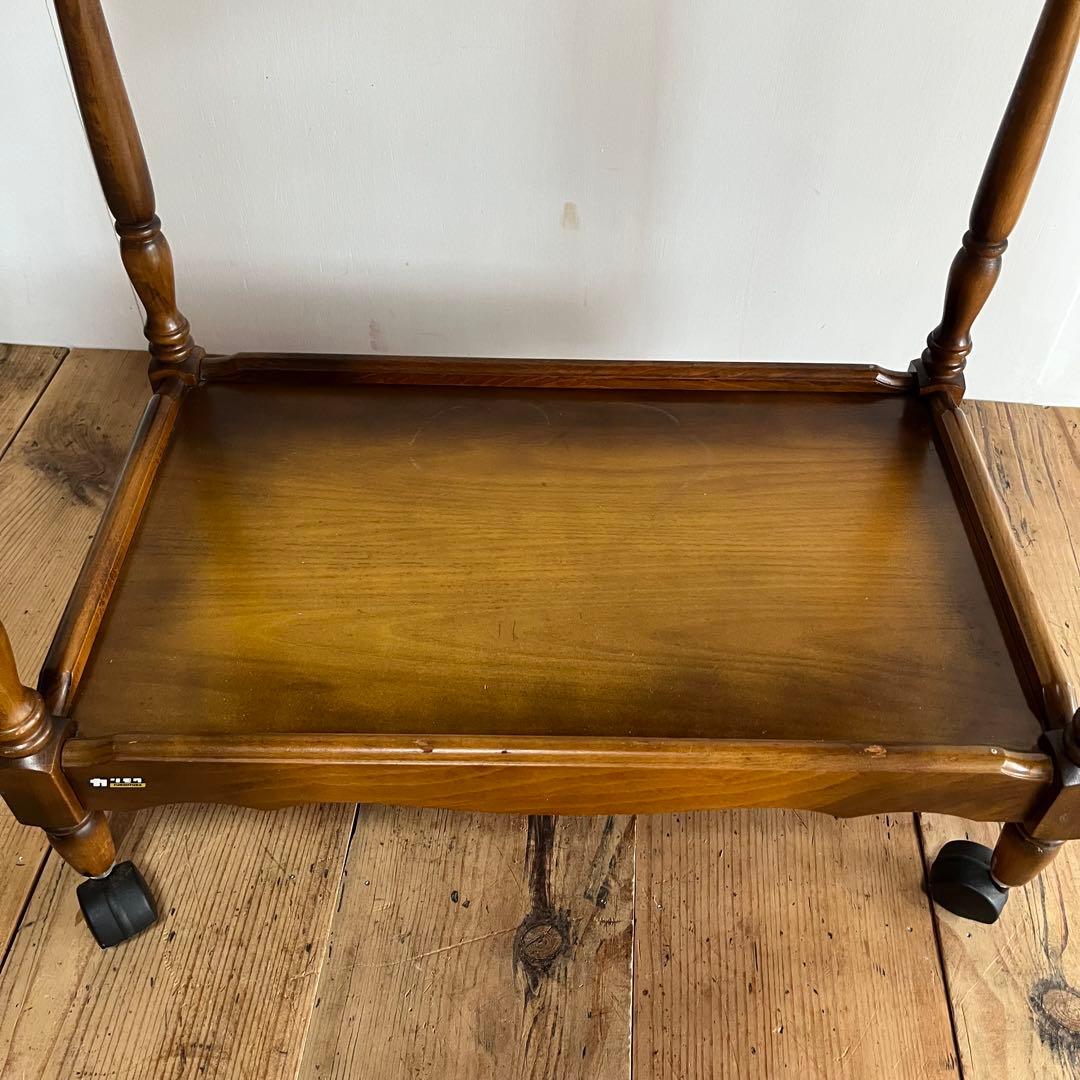 オールド カリモク キッチンワゴン 棚 カート 昭和レトロ z800