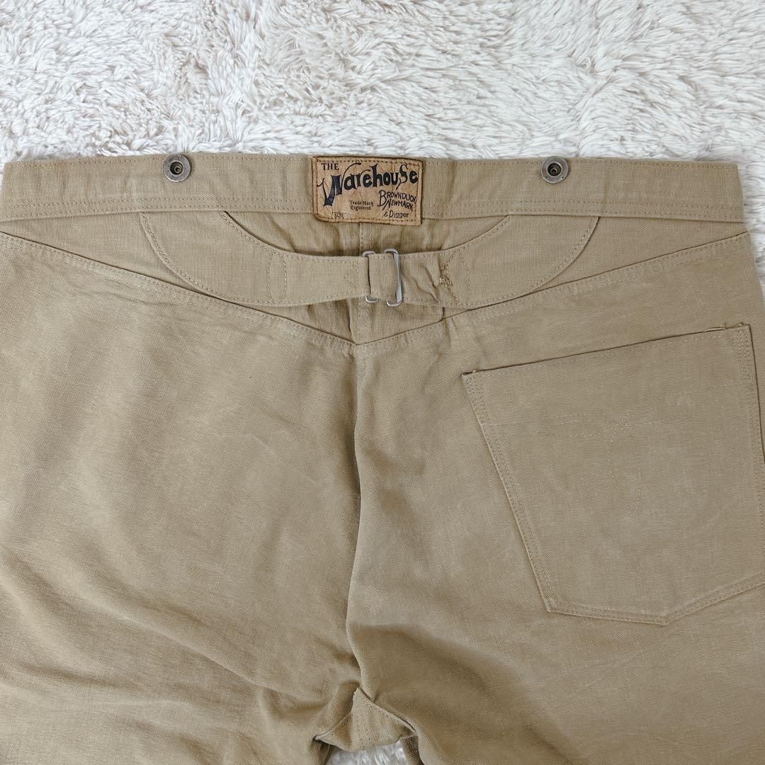 【名作】ダック地 Warehouse ウエアハウス サスペンダー シンチバック