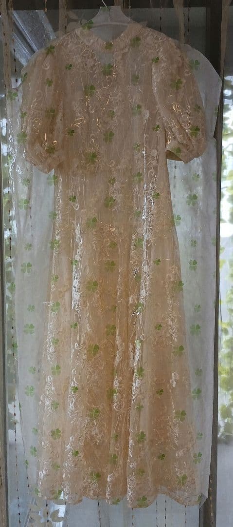 【Acka.】lace flare dress　レースフラワードレス　Sサイズ