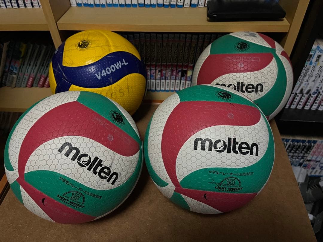 ミカサ　V400W-L モルテン　V400W-L バレーボール 4個セット