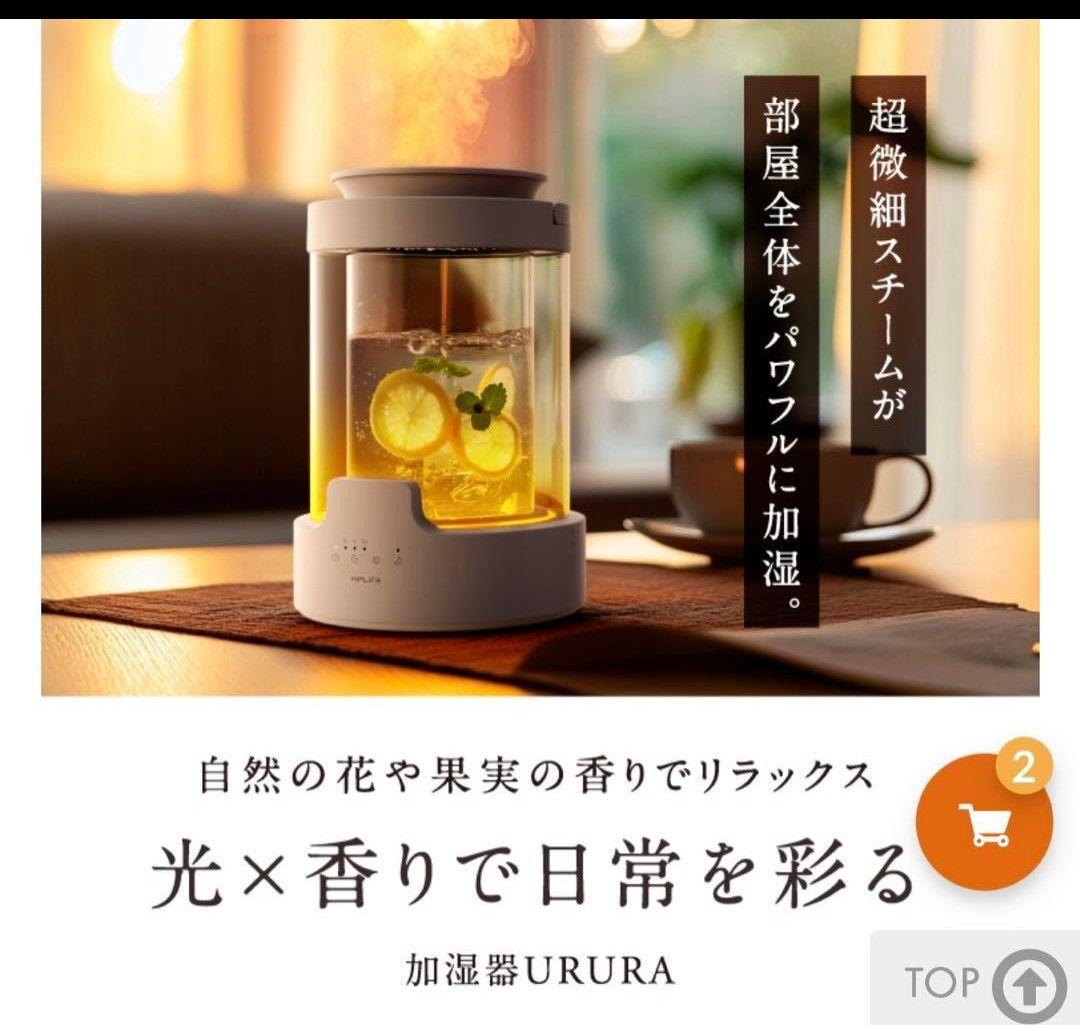 加湿器 URURA スチーム式 500ml/h 3L　NIPLIFE　新品未使用