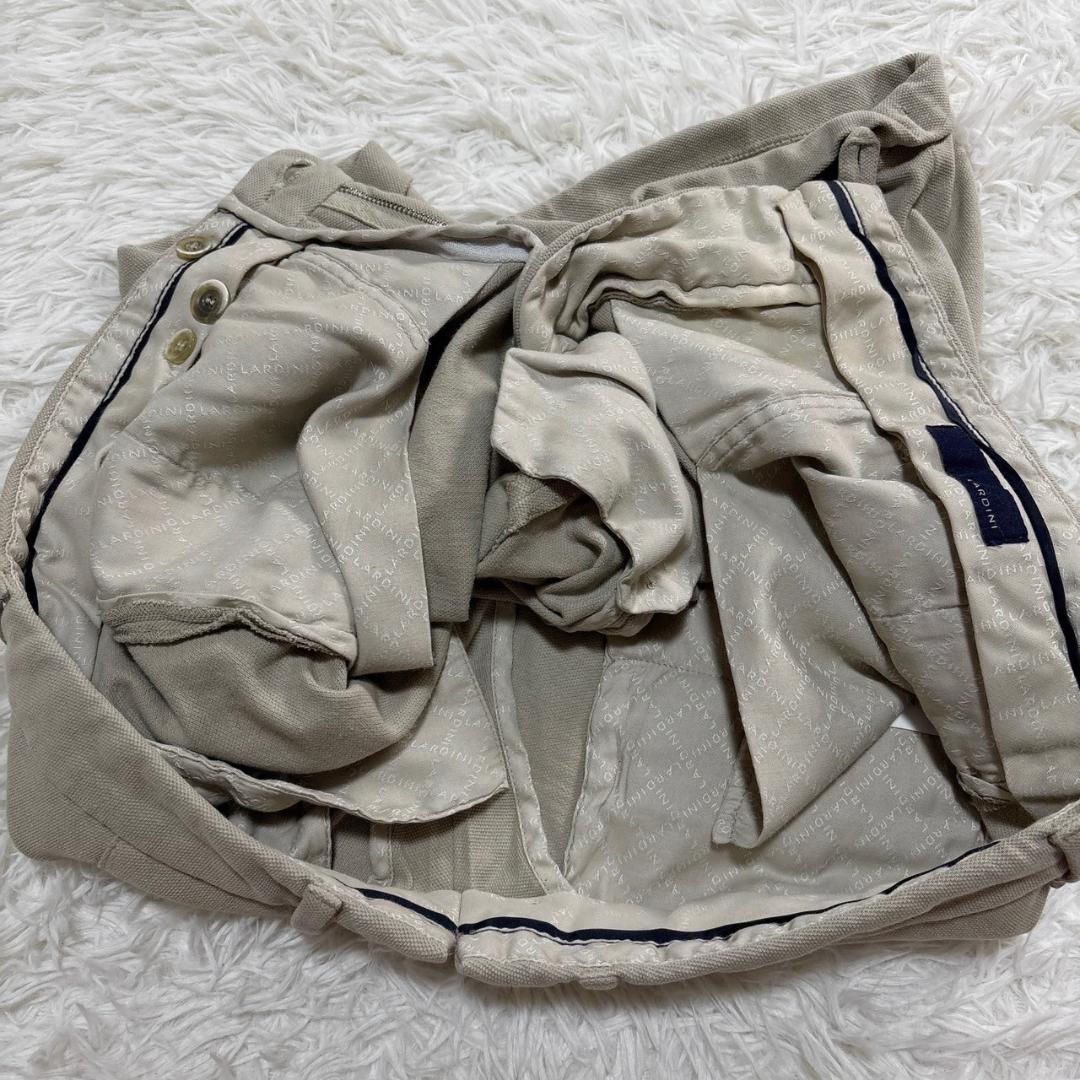 LARDINI　ベージュ コットン混紡 パンツ　50 リネン 麻