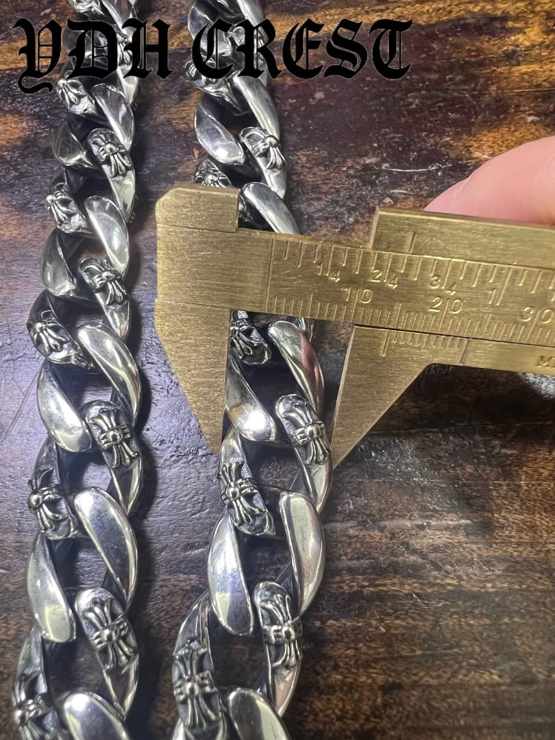 バイカー必須　ウォレット用プレーン　シルバーチェーン　TYPE1　QBKL016