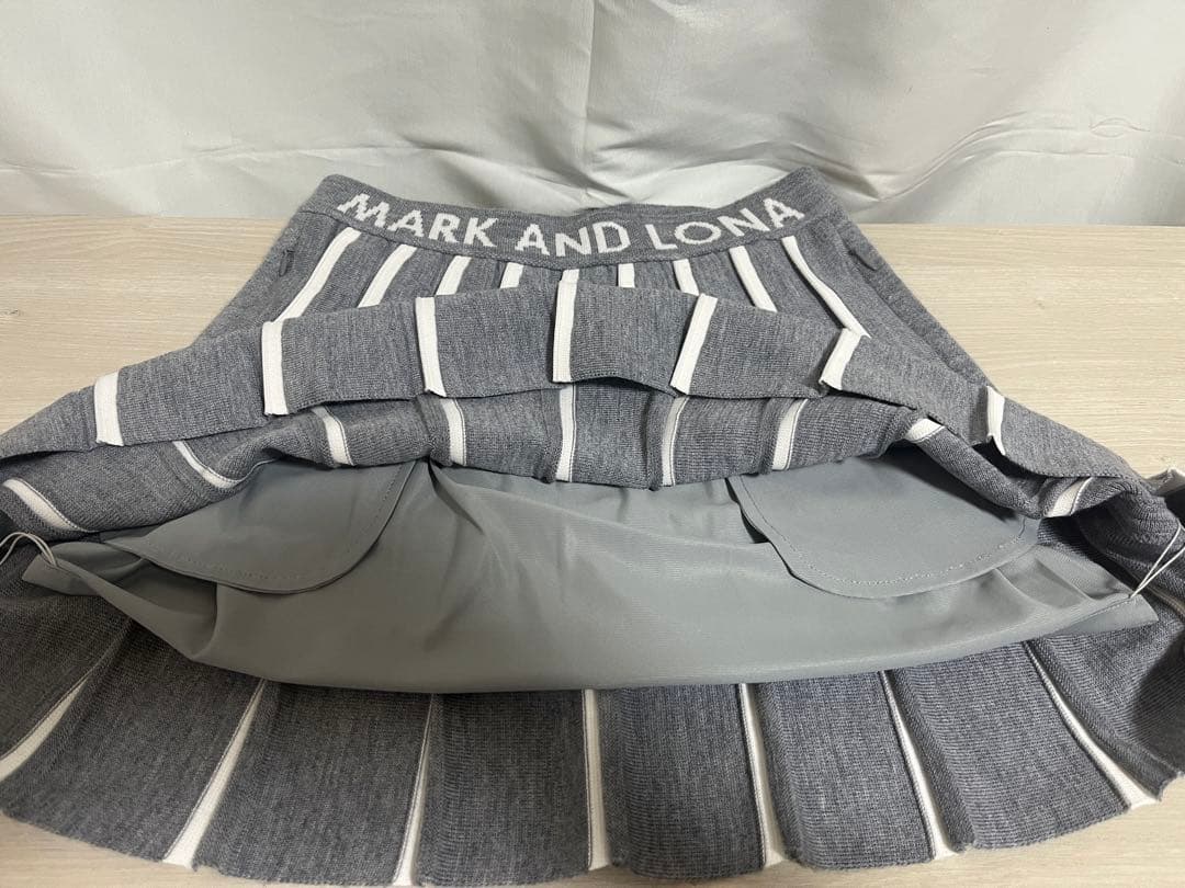 定価4.6万 MARK&LONA ウール ニットスカート 36 グレー 暖か
