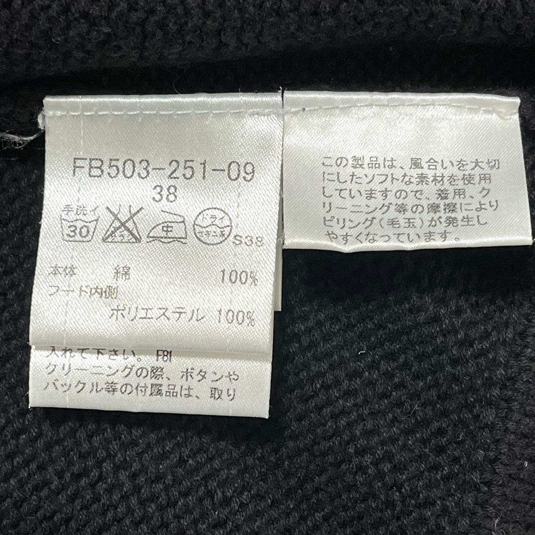 超希少✨バーバリー BURBERRY カーディガン メタルボタン 黒 38 ロゴ