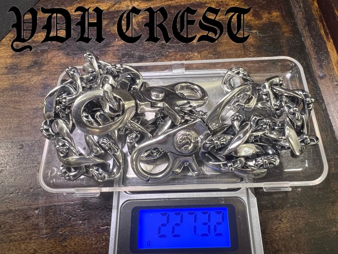 バイカー必須　ウォレット用プレーン　シルバーチェーン　TYPE1　QBKL005