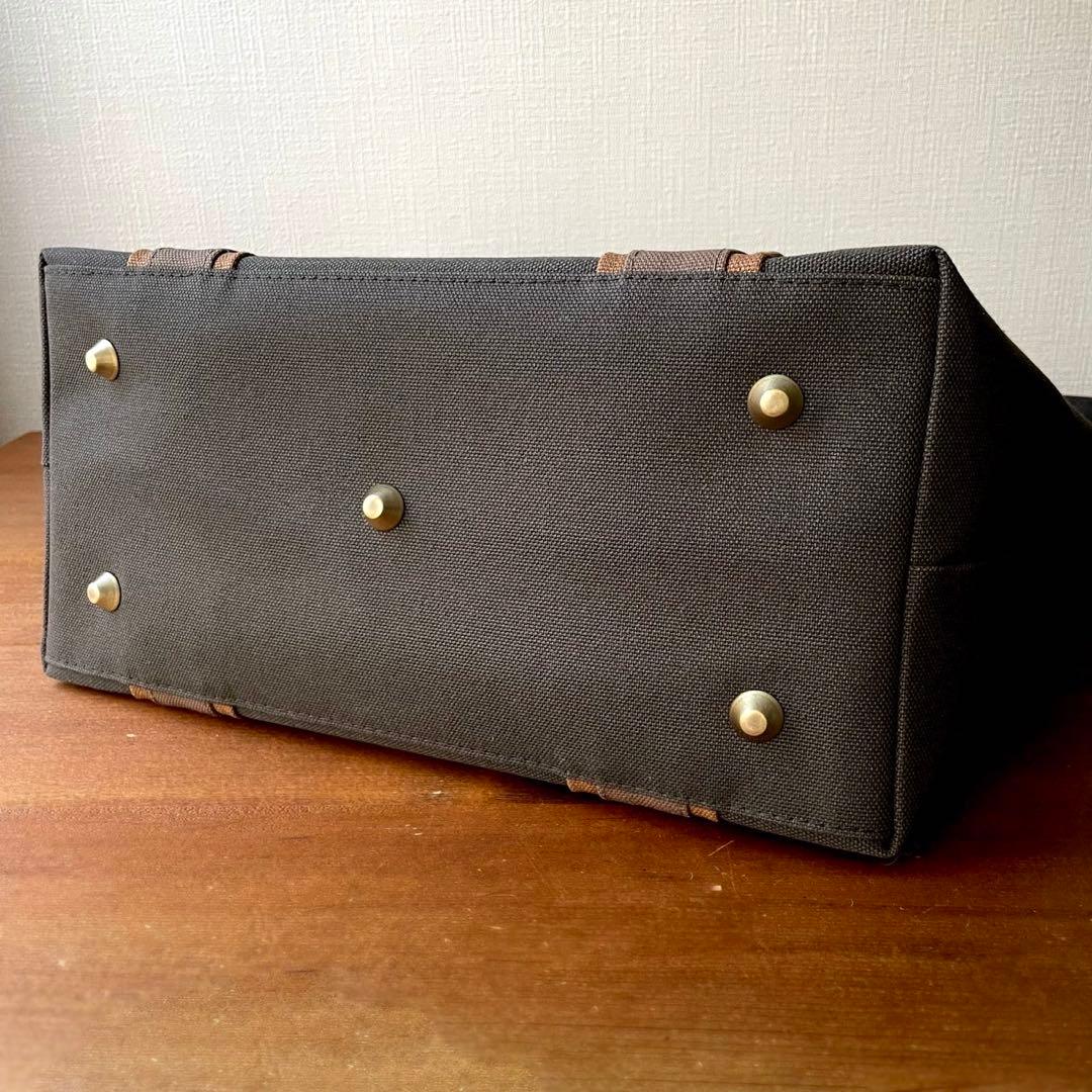 8号帆布トートバッグ(W)ブルージェイド×コーヒー　Zさま専用