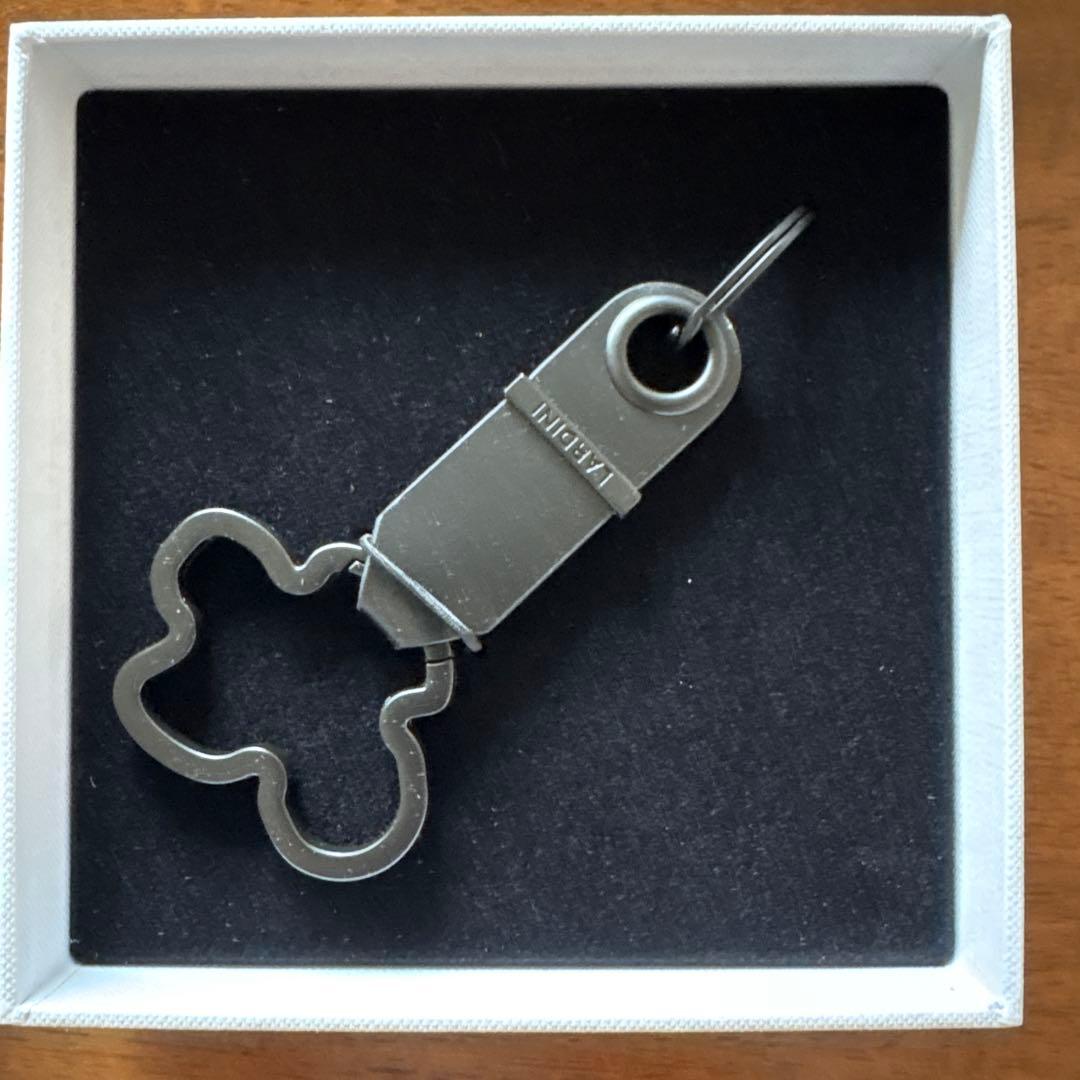 LARDINI ラルディーニ　キーリング　ブラック　ブートニア