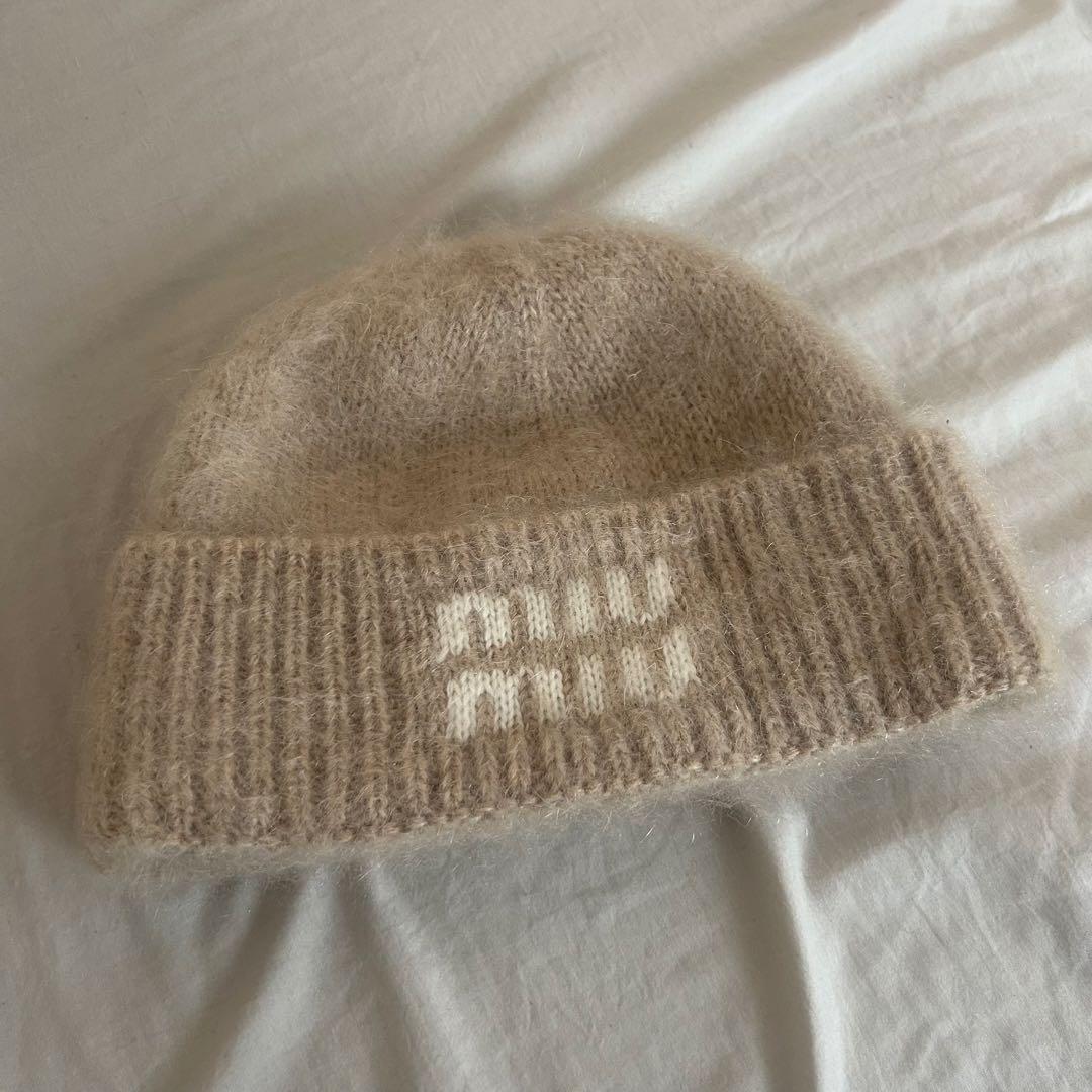 miu miu ニット帽 サイズS ベージュ