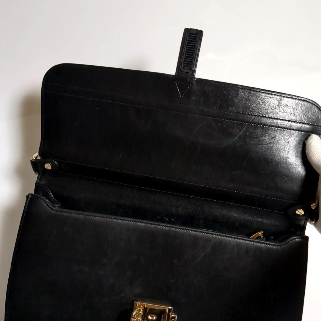 ✨モンブラン✨ブリーフケース 2way ロゴ レザー ブラック