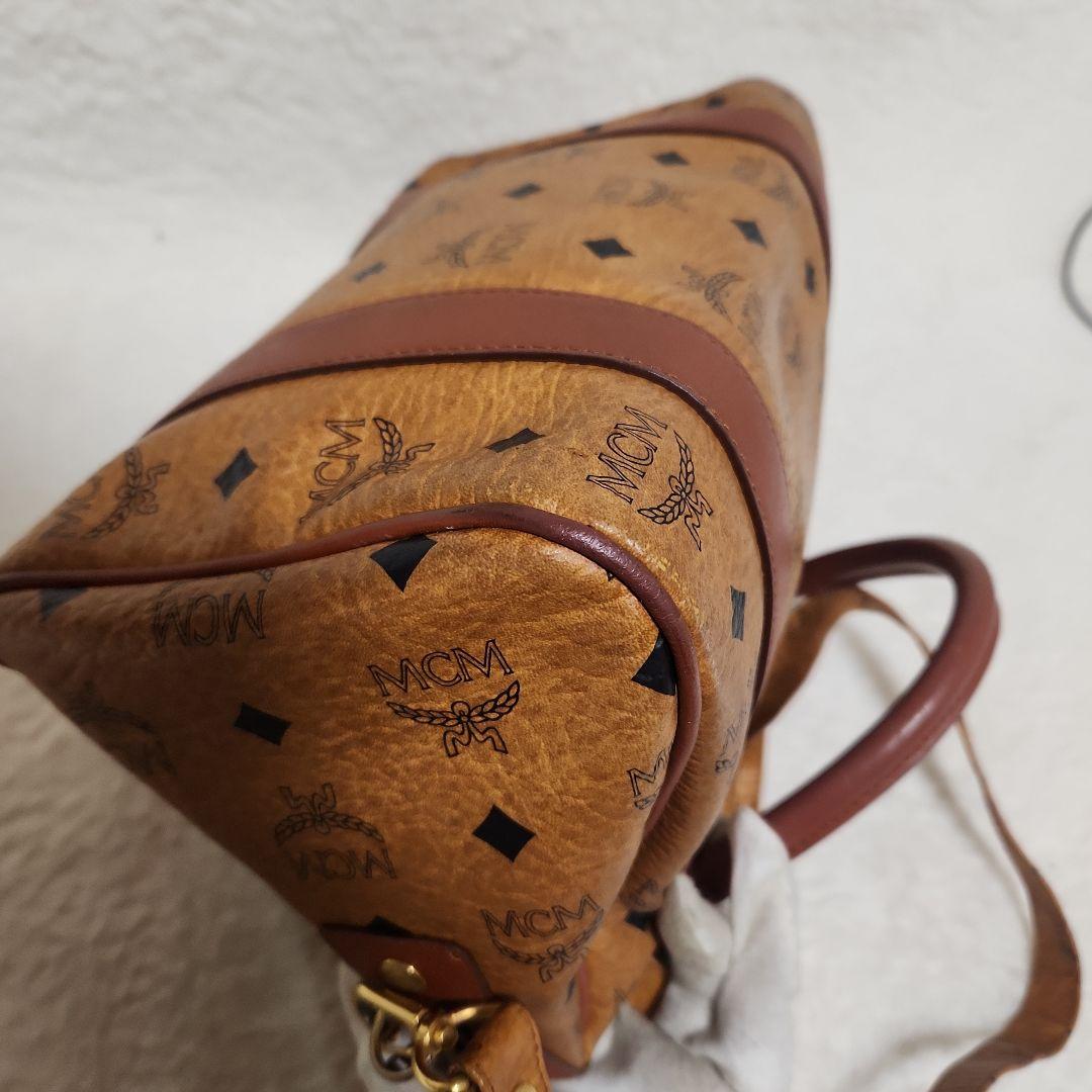 MCM ハンドバッグ　ヴィセトス ミニボストンバッグ ハンドバッグ レザー