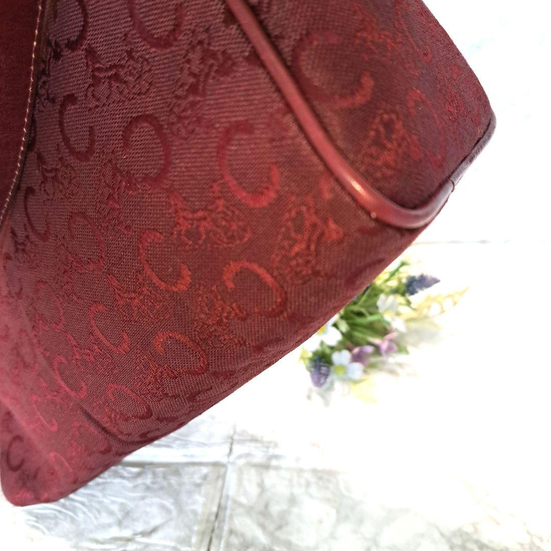 ✨️超美品✨️CELINE セリーヌ　Cマカダムキャンバス カーフワインレッド
