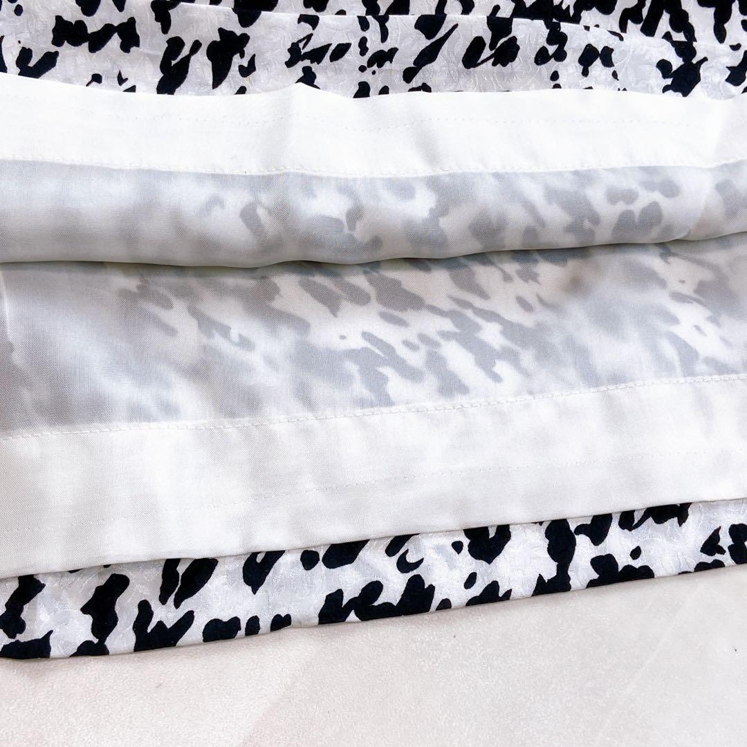 美品 総シルク ウエストゴム ジバンシー 総柄 金ボタン LL 大きいサイズ