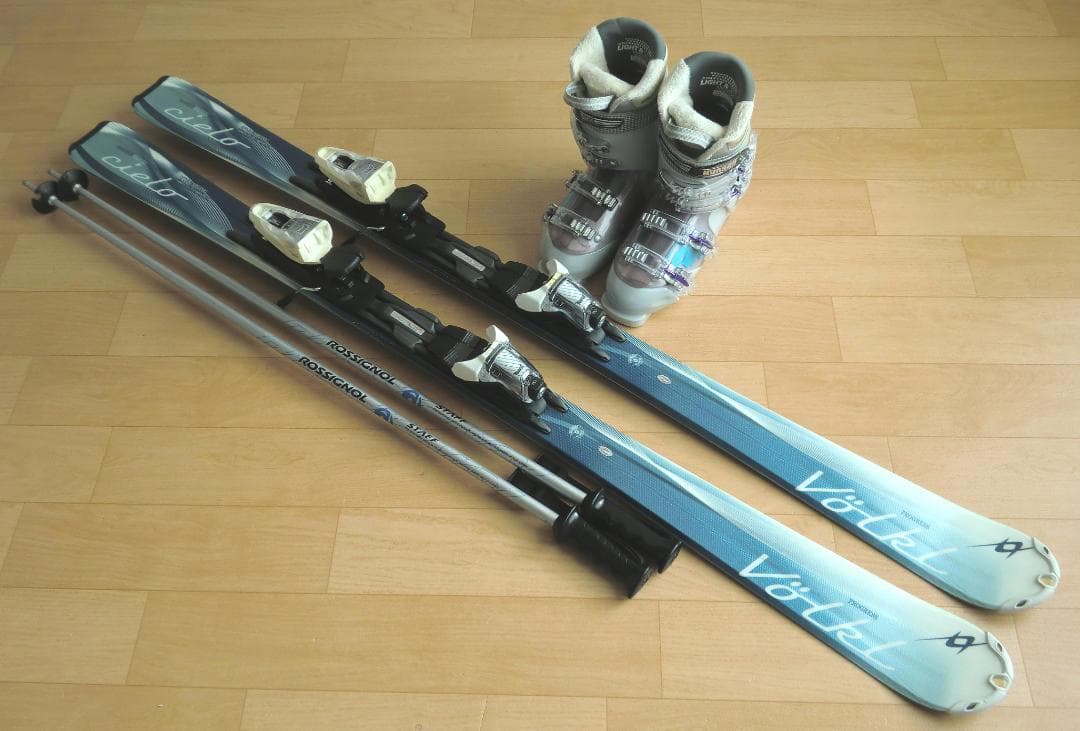 ■■送料無料■VOLKL■女性用スキーフルセット■板148靴24.5■メンテ付■