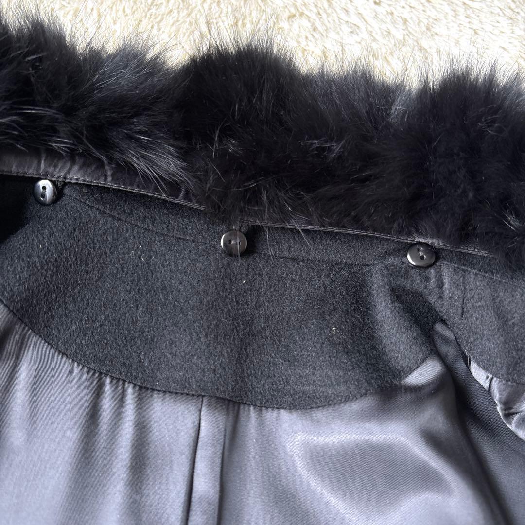 極美品☆SAGA FURS コート　カシミヤ　ブルーフォックス11 Aライン