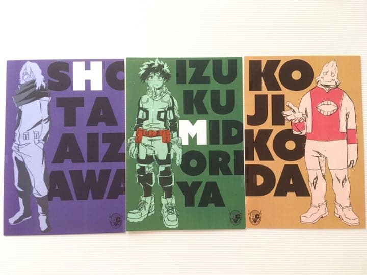 ヒロアカ　ポストカード3枚　緑谷出久　相澤　口田　僕のヒーローアカデミア