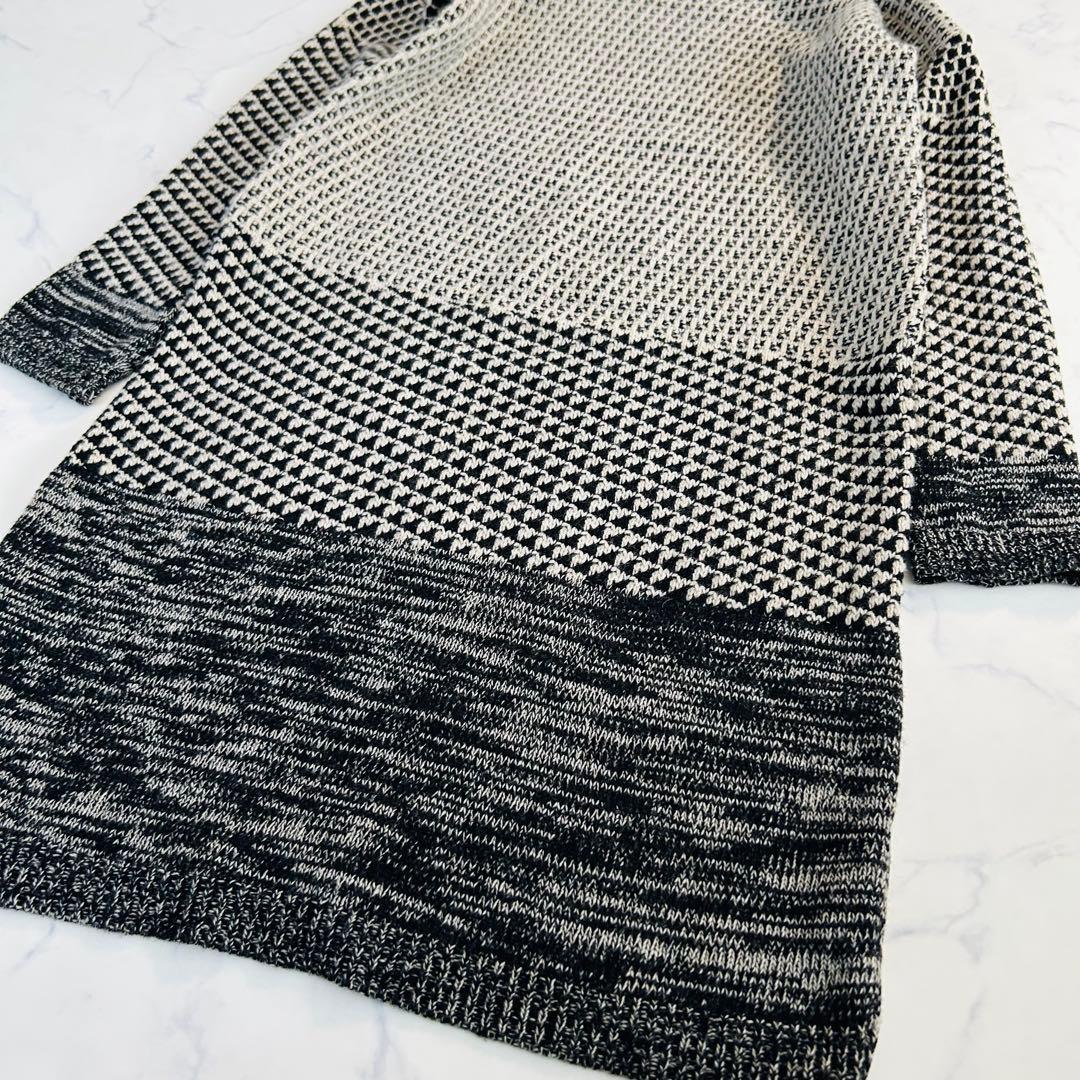 【雑誌掲載】マックスマーラ ピュアヴァージンウール ニットワンピース モノトーン