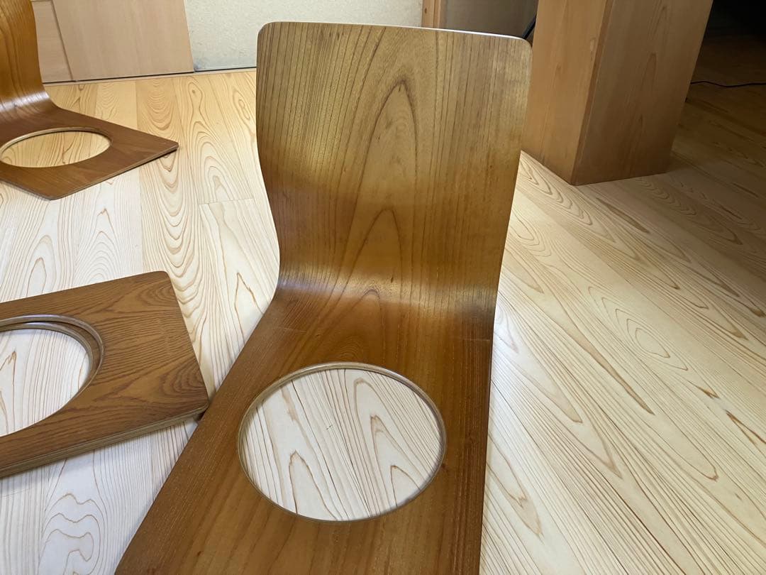 天童木工 座椅子 4脚セット 曲げ木 和モダン 藤森健次　ビンテージ　JAPAN