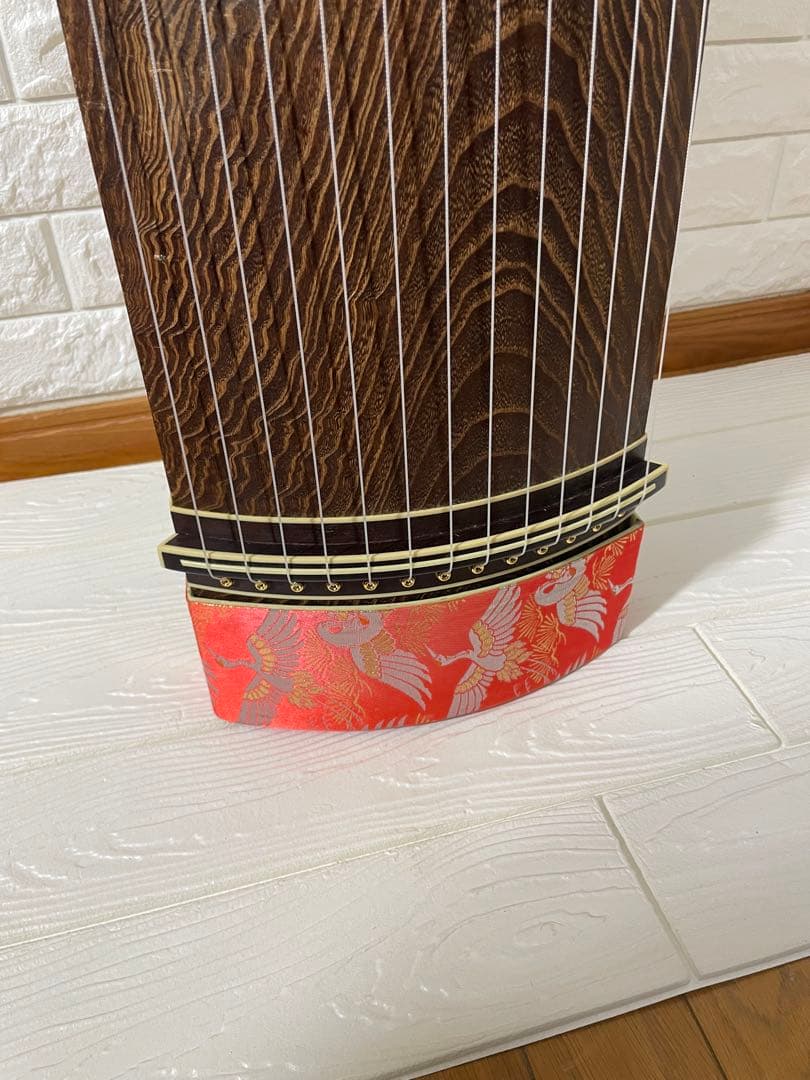 【最上級品】くり甲 綾杉彫 13絃箏 琴 お琴 こと柱つき