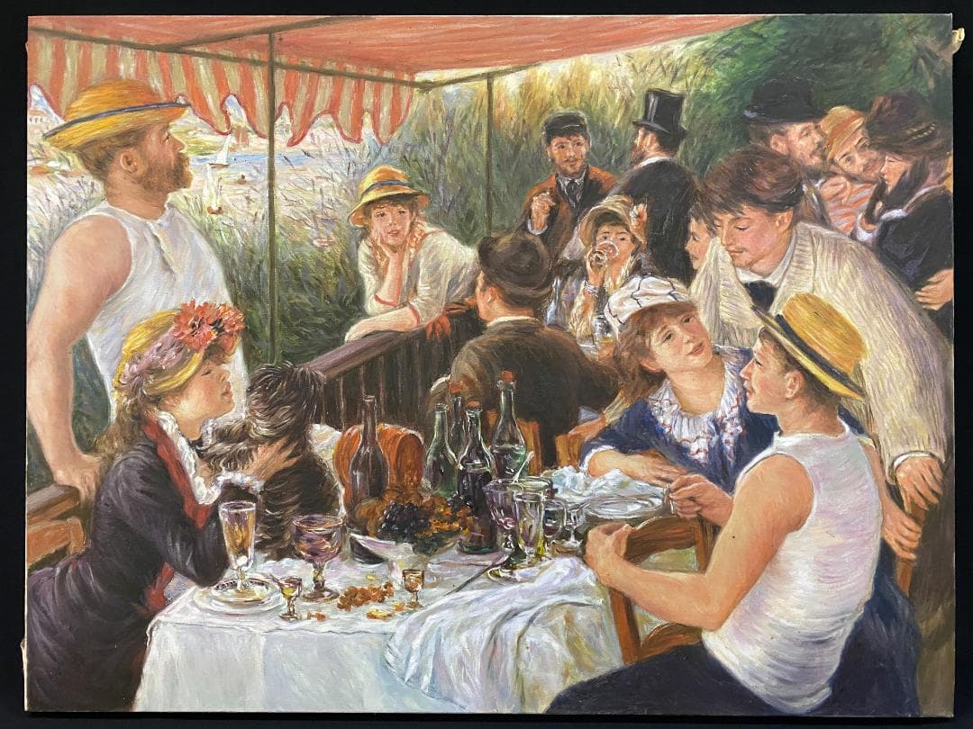 ピュエール＝オーギュスト・ルノワール『舟遊びをする人々の昼食』複製画　摸写②