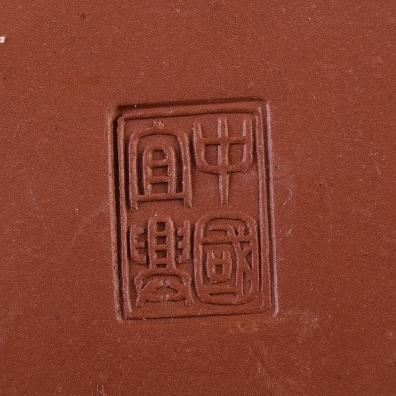 中国　中国宣興銘　紫砂　朱泥　急須　茶壷　一對　V　R8965