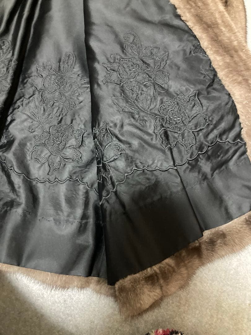 ブラウン ロングファーコート