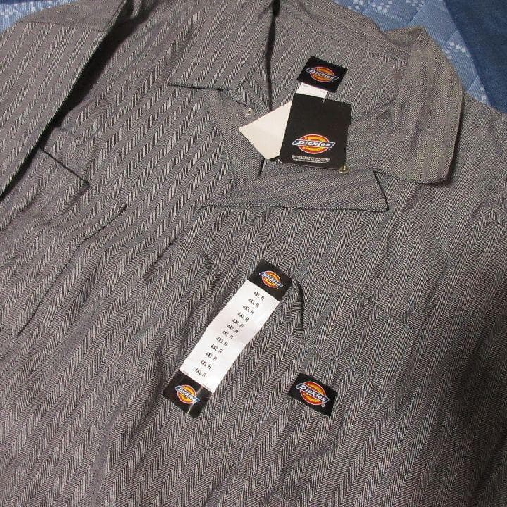 特大 4XL★ディッキーズ 48977 フィッシャーストライプ 長袖 ツナギ D