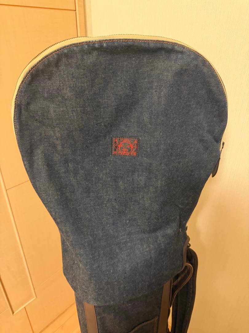 【希少品】エヴィス（EVISU）フード一体型キャディバッグ・デニム生地