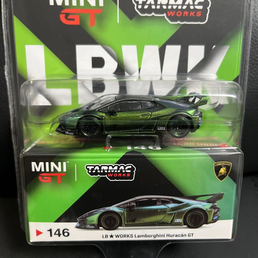 2台セット ミニGT ターマック LBWK R35　ウラカン マジック グリーン