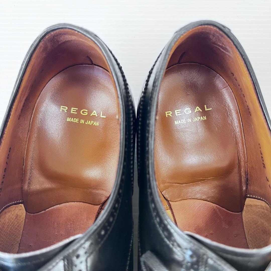 美品✨ REGAL ビジネスシューズ 黒 27 クォーターブローグ 02DR
