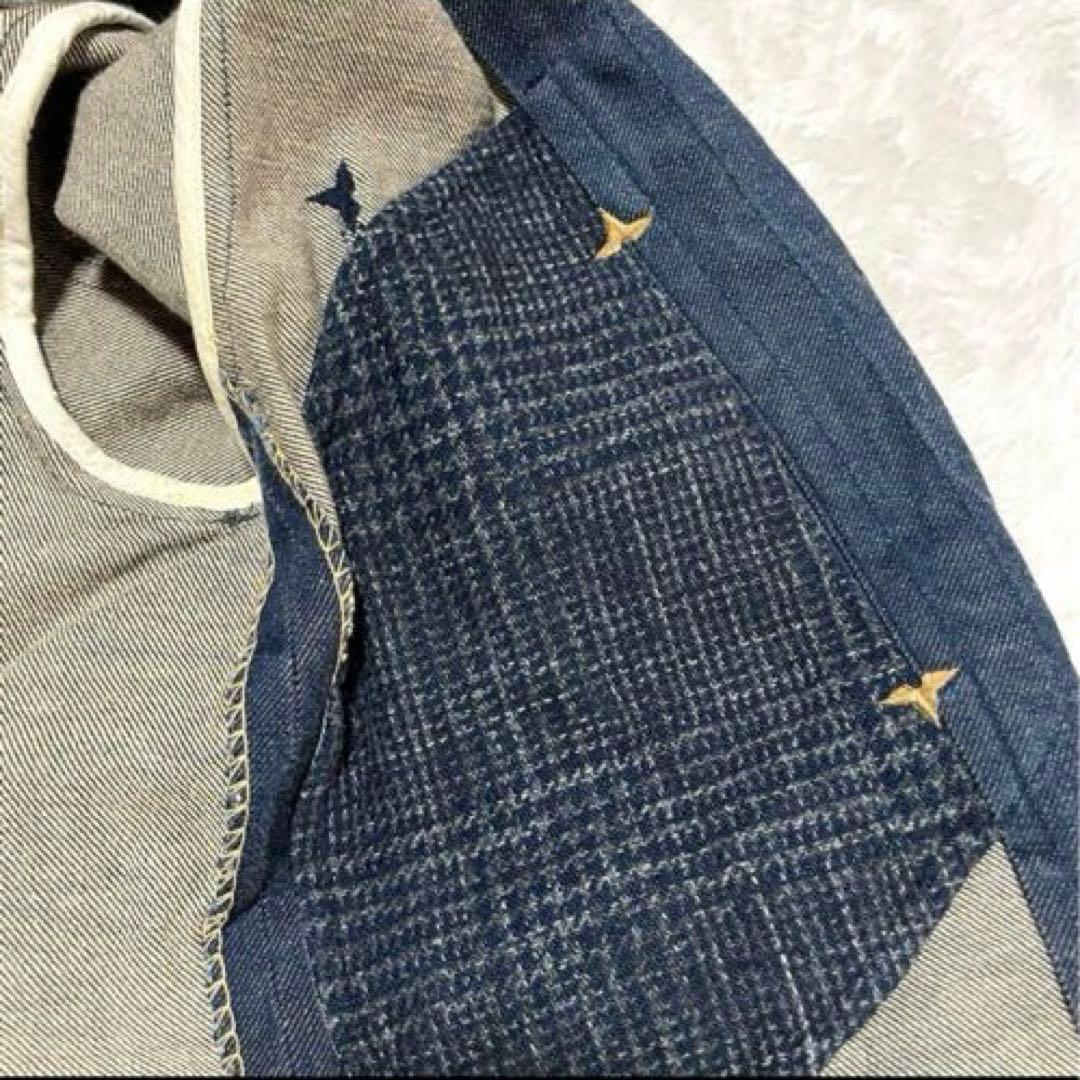 45R デニム　インディゴ　ジャケット　カバーオール　R刺繍