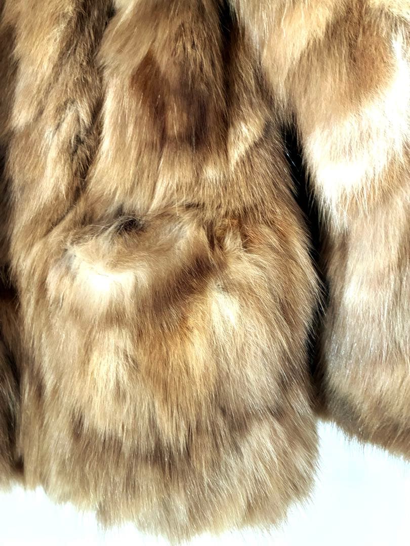 美品　極上 セーブル 毛皮 100% ファーコート　ジャケット ブラウン　M相当