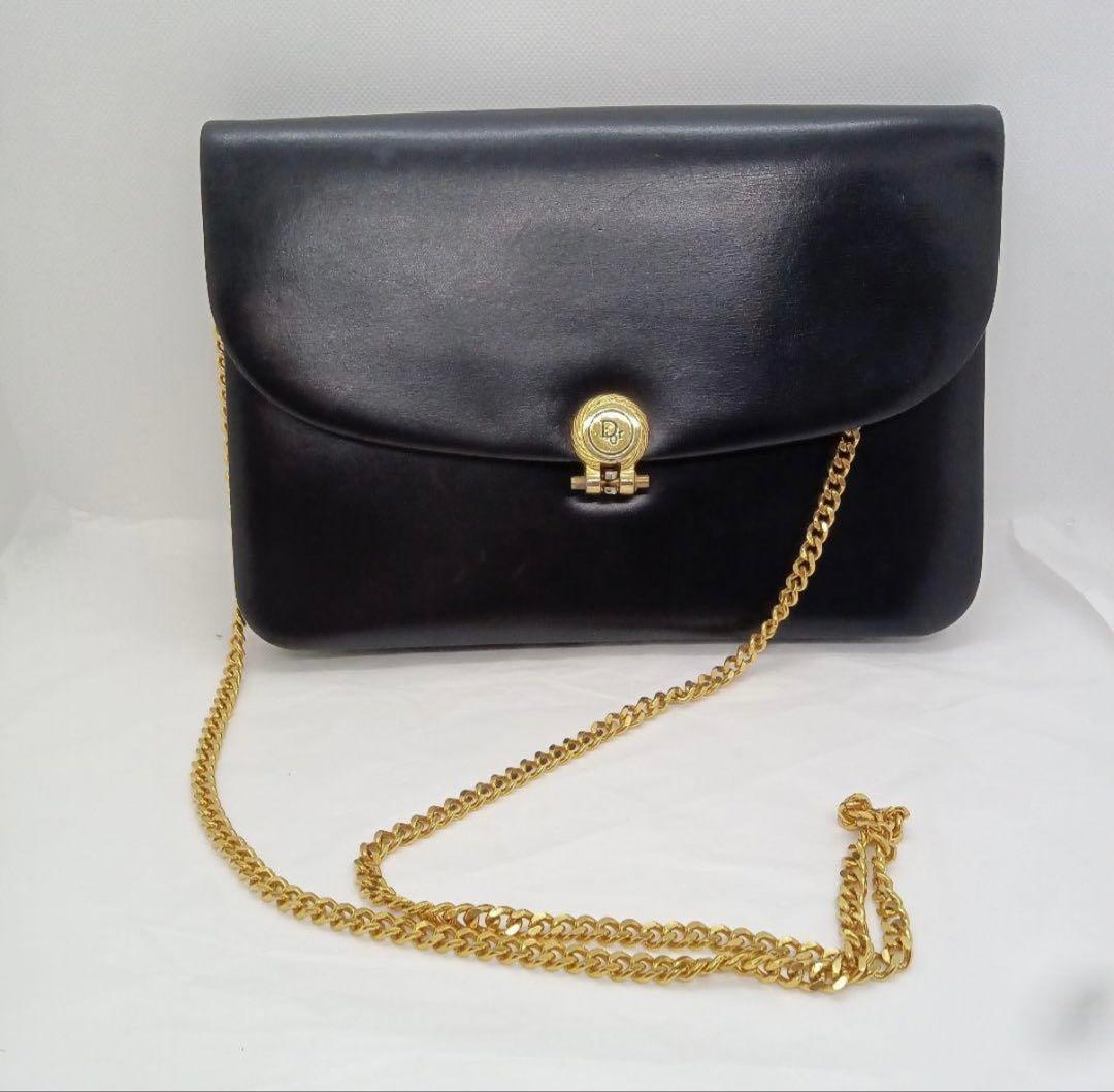 ヴィンテージ✨Christian Dior ・ハンドバッグ・CDロゴ金具