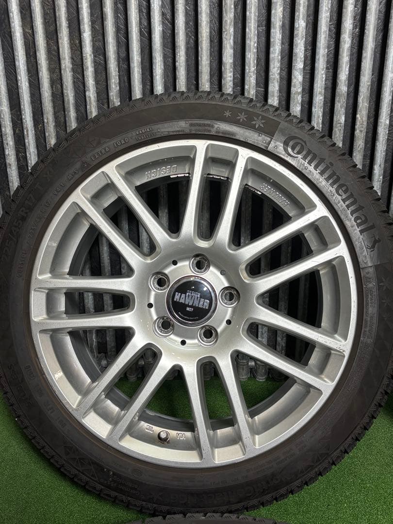 バリ溝‼️225/45R17 PCD112 コンチネンタルスタットレスホイール4本