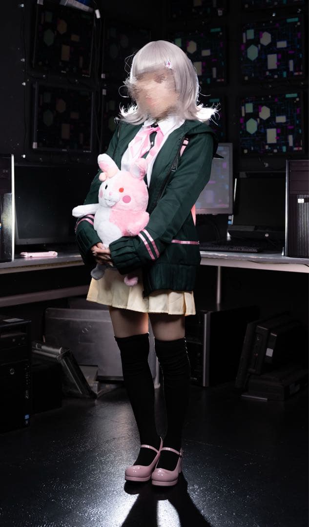 も*点様 スーパーダンガンロンパ2 七海千秋 コスプレ 衣装 ウィッグ 靴 フル