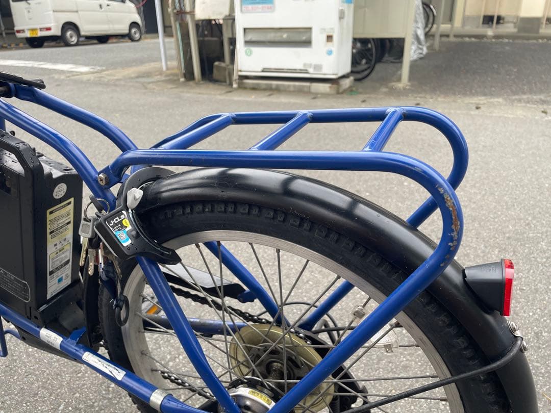 電動アシスト自転車 青色 折りたたみ式