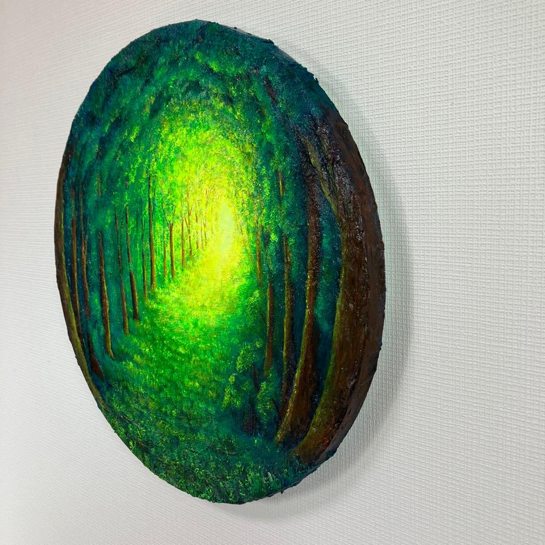 絵画　アクリル画　原画　希望への道　癒し　光　風景画　S.I