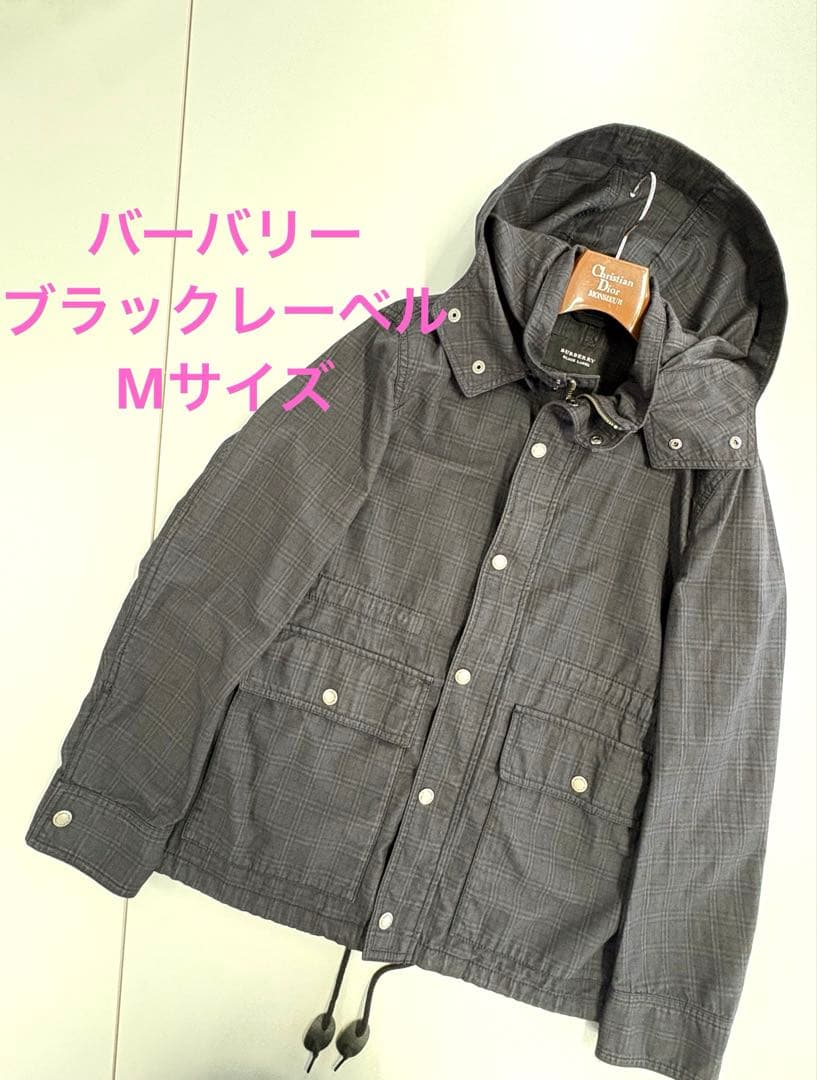 バーバリーブラックレーベル ジャケット パーカー ブルゾン チェック M