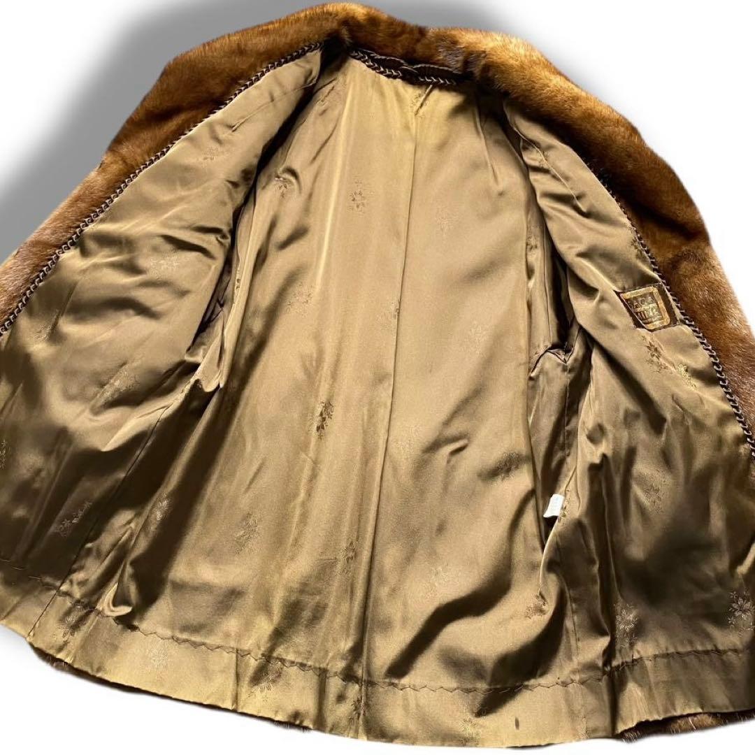 美品 SAGA MINK 金サガ 毛皮 ファー コート アウター ロング 高級