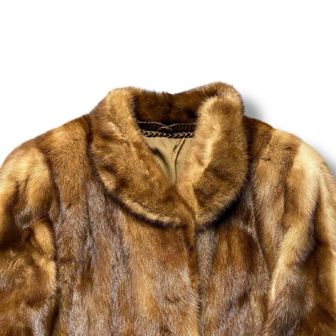 美品 SAGA MINK 金サガ 毛皮 ファー コート アウター ロング 高級