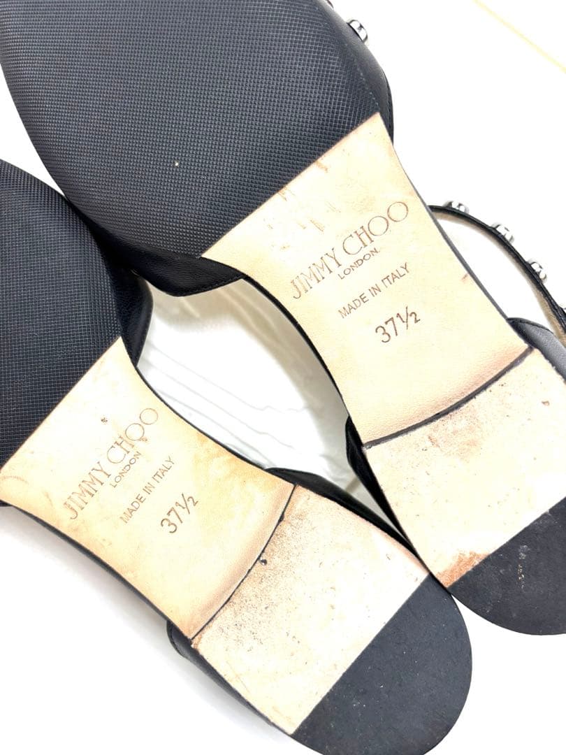 JIMMYCHOOクリスタル フラット Bing Flatミュールサイズ37.5